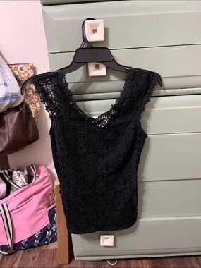Express Black Lace Camisole Tank Top